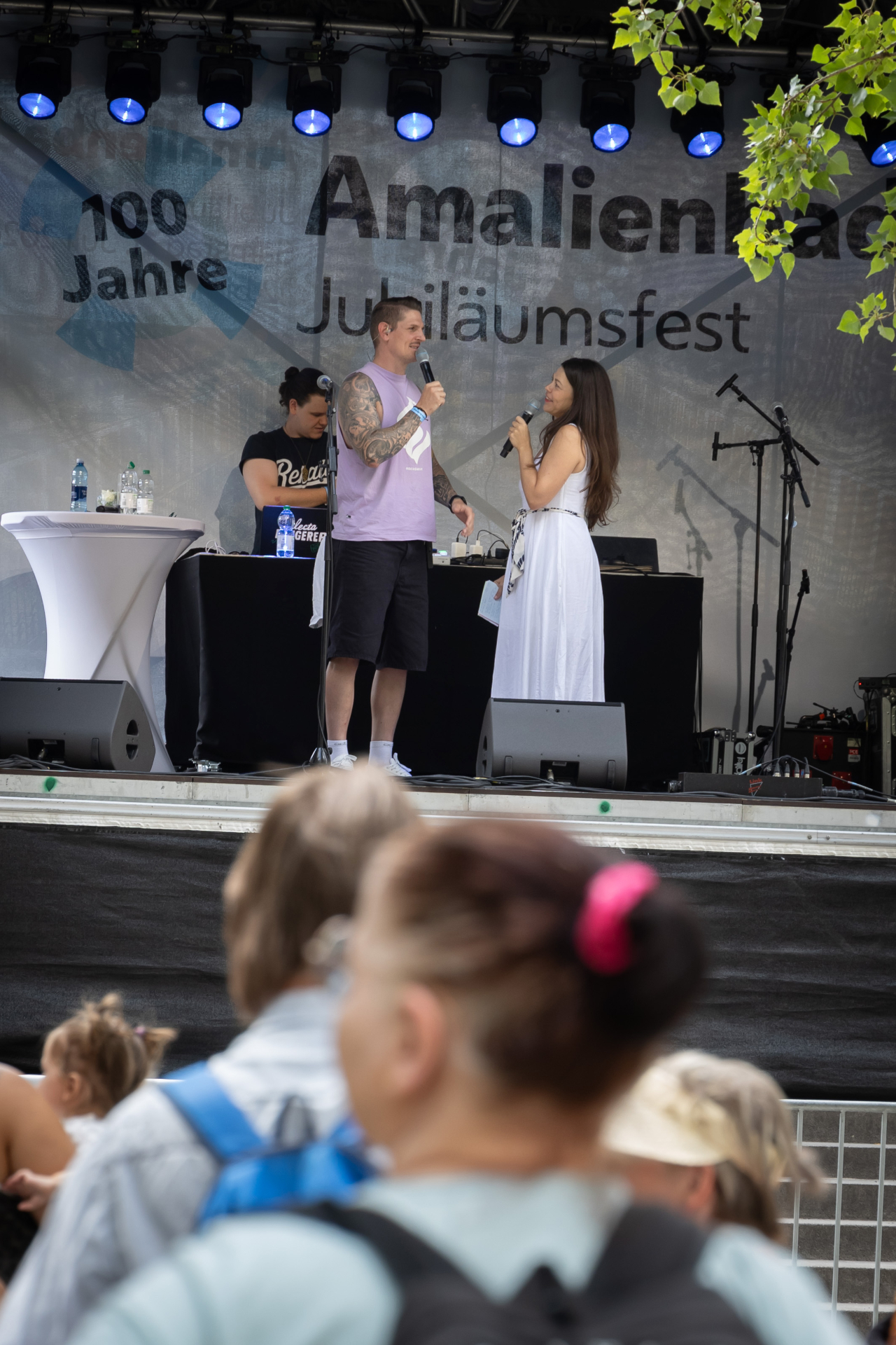 Verena Titze im Interview beim Jubiläumsfest Amalienbad